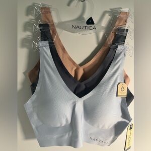 Nautica No Show Support Smooth Silky Perforated Laser Cut Tech Sealed 3pc set